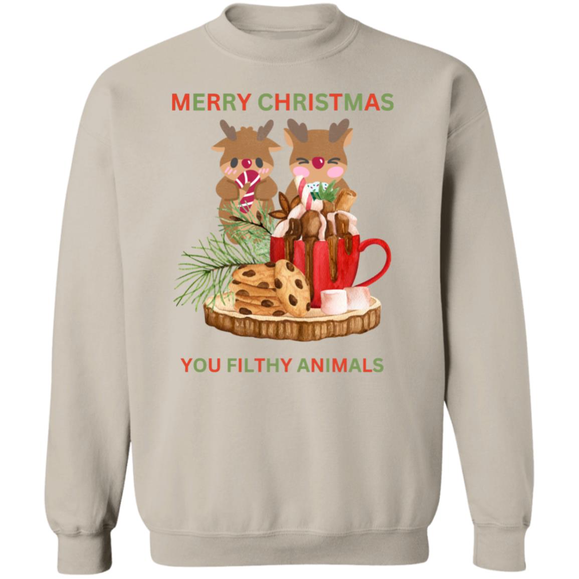 Ya Filthy Animal- Christmas  Crewneck Pullover - Sweatshirt