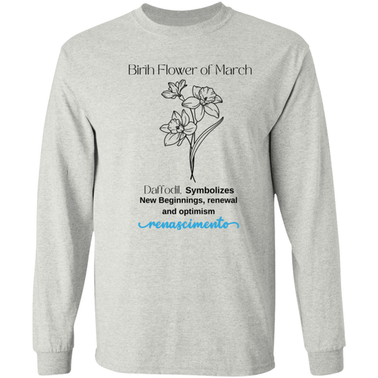 Daffodil, March birth flower - LS T-Shirt