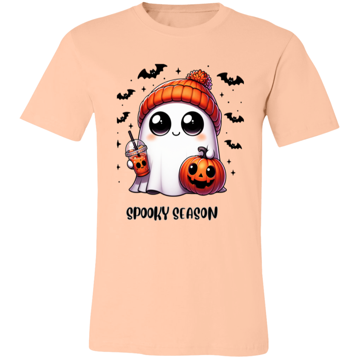 Halloween Ghost Coffee  3001C Unisex Jersey Short-Sleeve T-Shirt