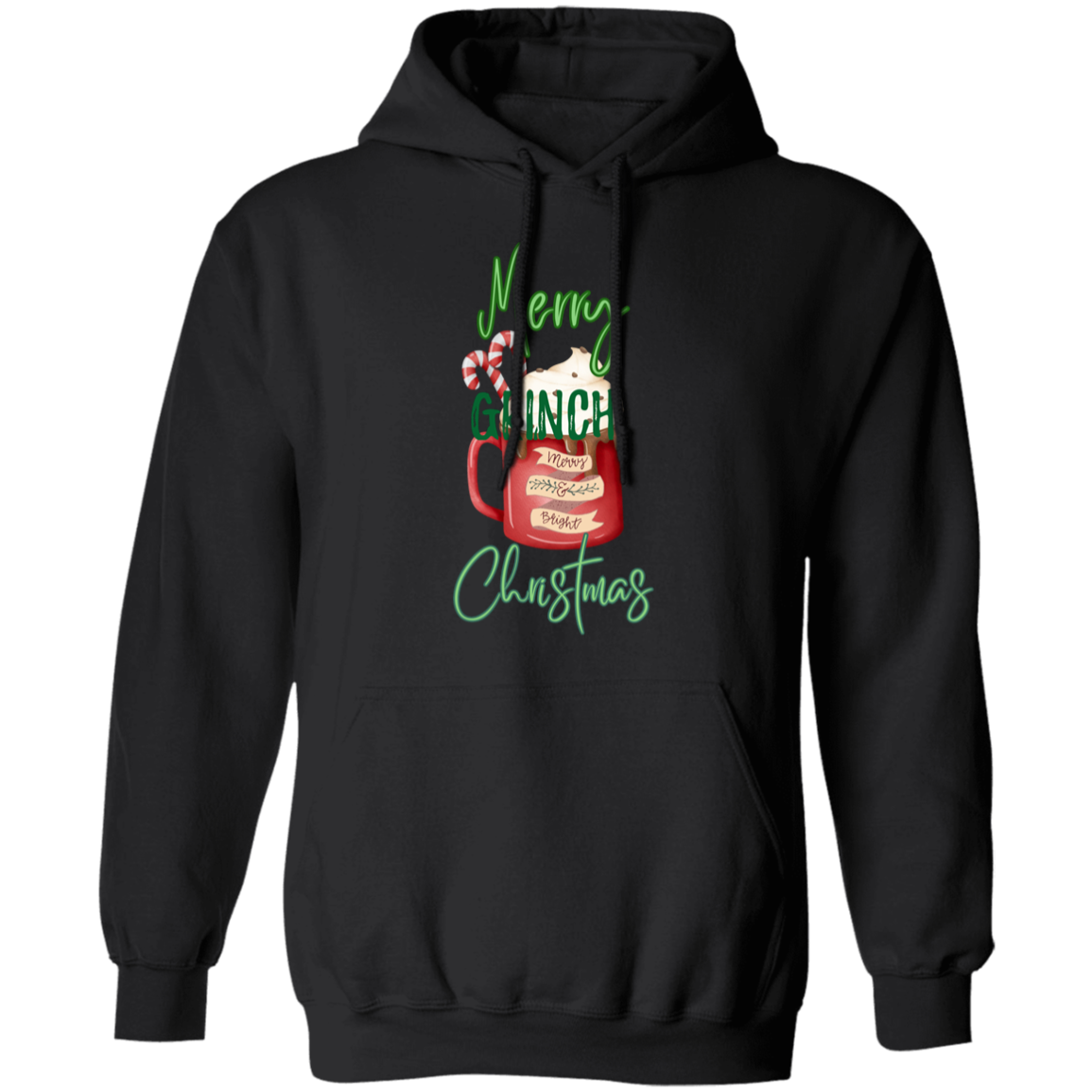 Merry Grinch Christmas Pullover Hoodie