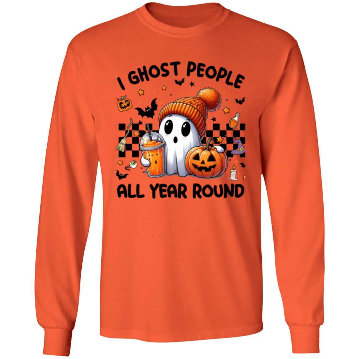 Halloween Ghost Coffee  G540 LS T-Shirt