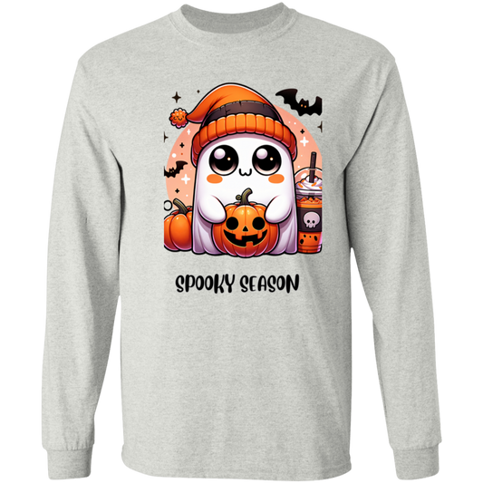 Halloween Ghost Coffee  G540 LS T-Shirt