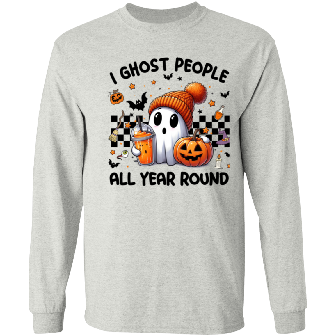 Halloween Ghost Coffee  G540 LS T-Shirt