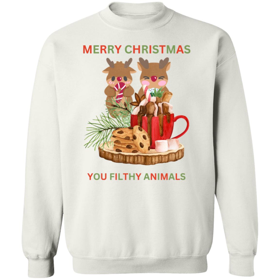 Ya Filthy Animal- Christmas  Crewneck Pullover - Sweatshirt