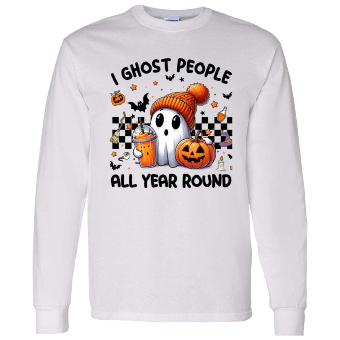 Halloween Ghost Coffee  G540 LS T-Shirt