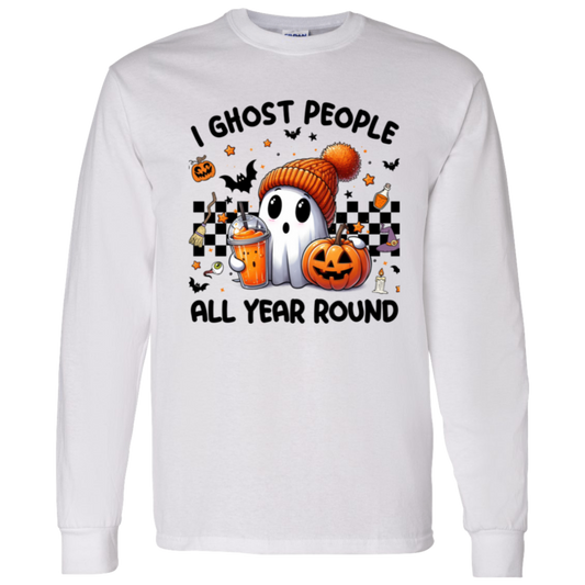 Halloween Ghost Coffee  G540 LS T-Shirt