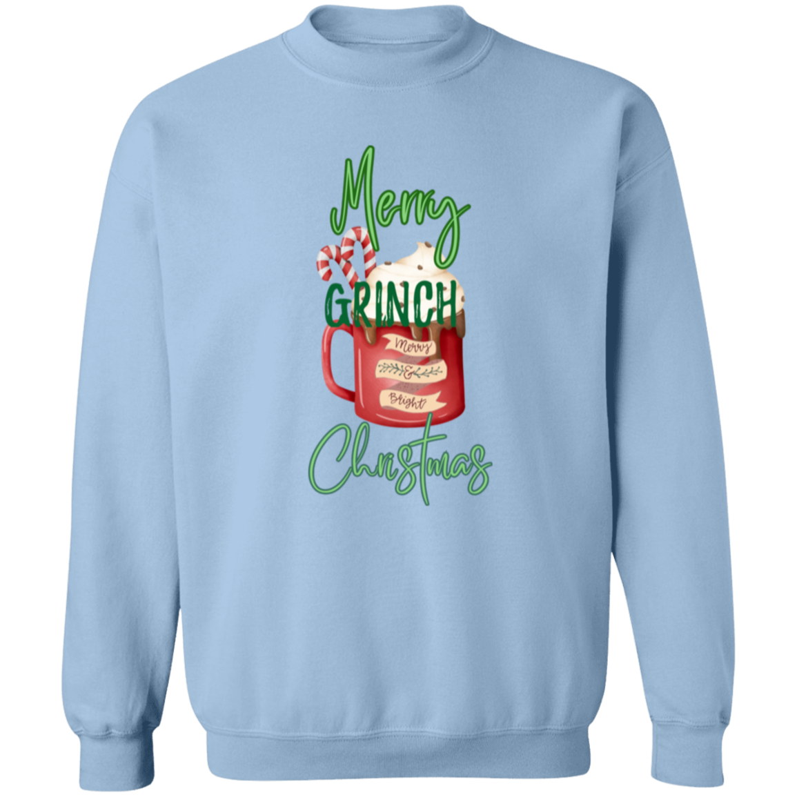 Merry Grinch Christmas  Crewneck Pullover Sweatshirt