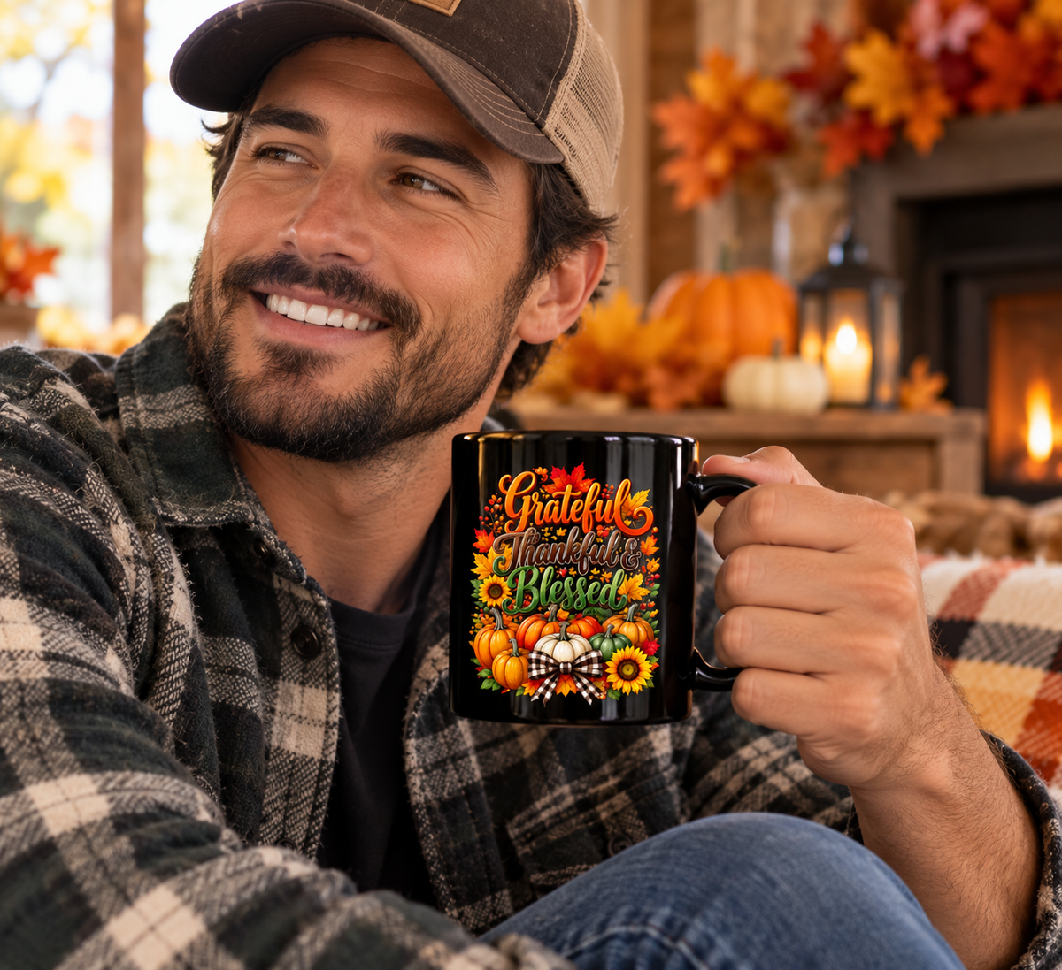 Grateful Thankful Blessed Harvest Design Grateful, Thankful & Blessed