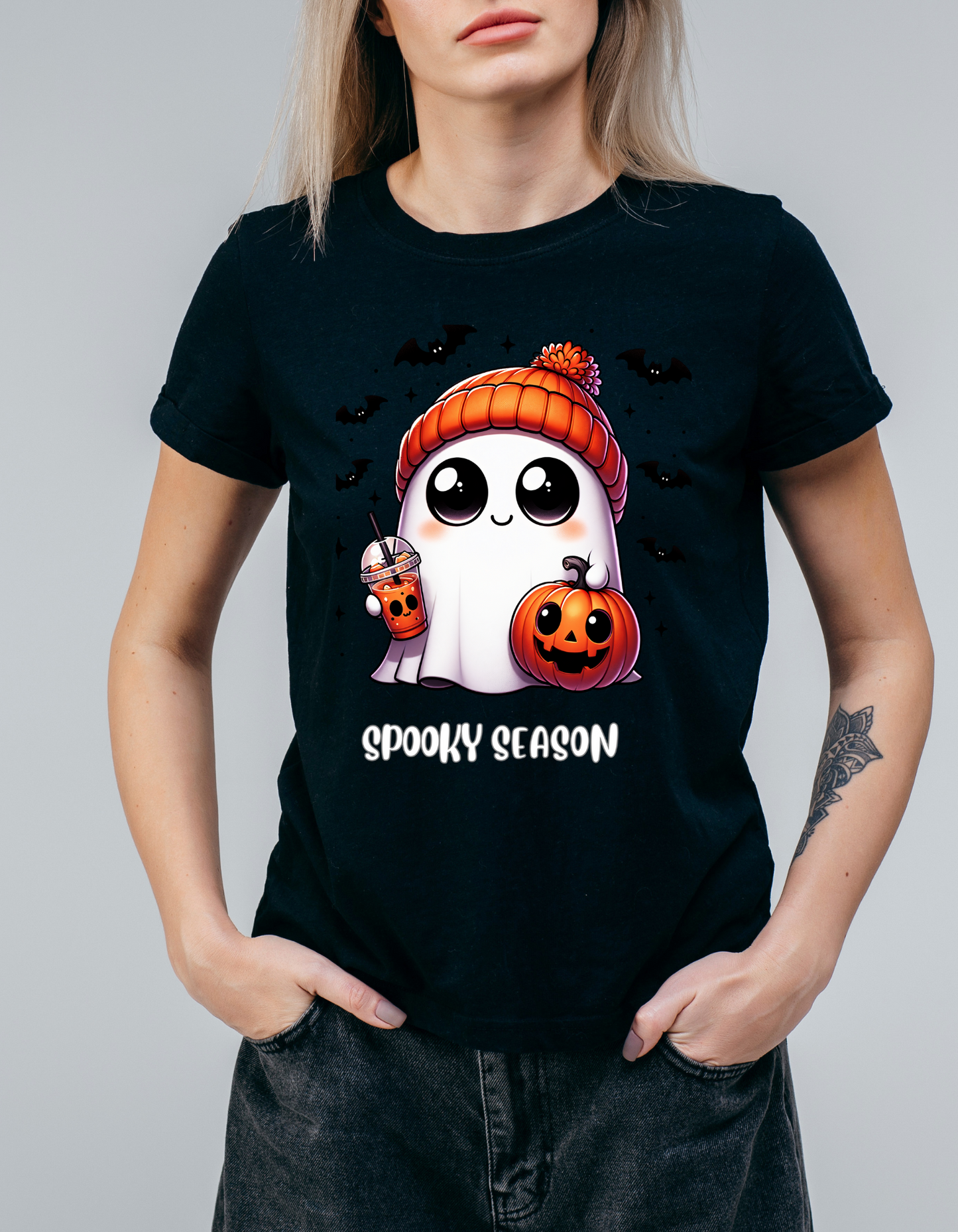 Halloween Ghost Coffee  3001C Unisex Jersey Short-Sleeve T-Shirt