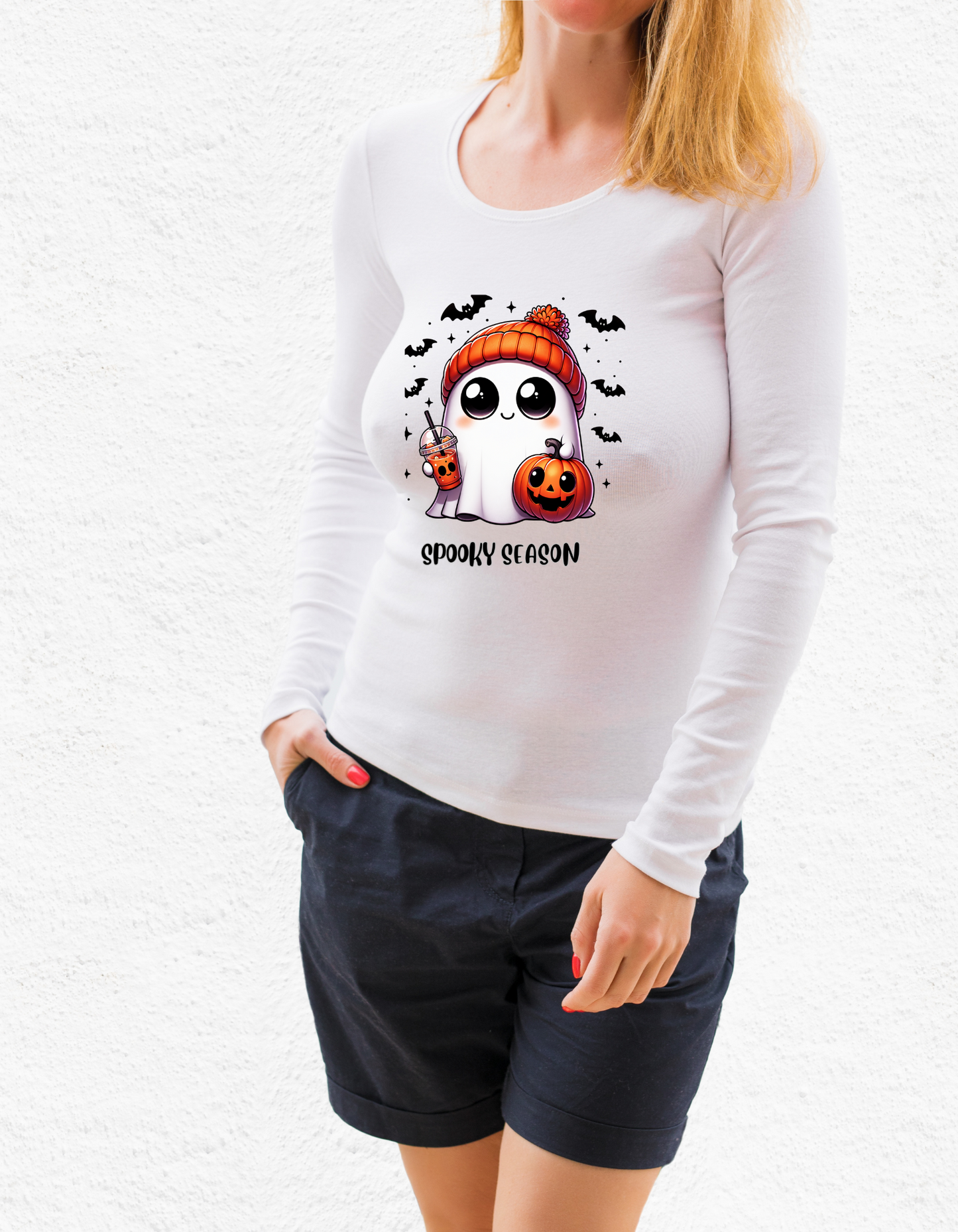 Halloween Ghost Coffee  G540 LS T-Shirt