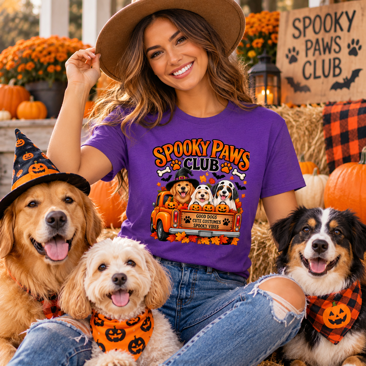 Spooky Paws Club Bella + Canvas Unisex Jersey Short-Sleeve T-Shirt