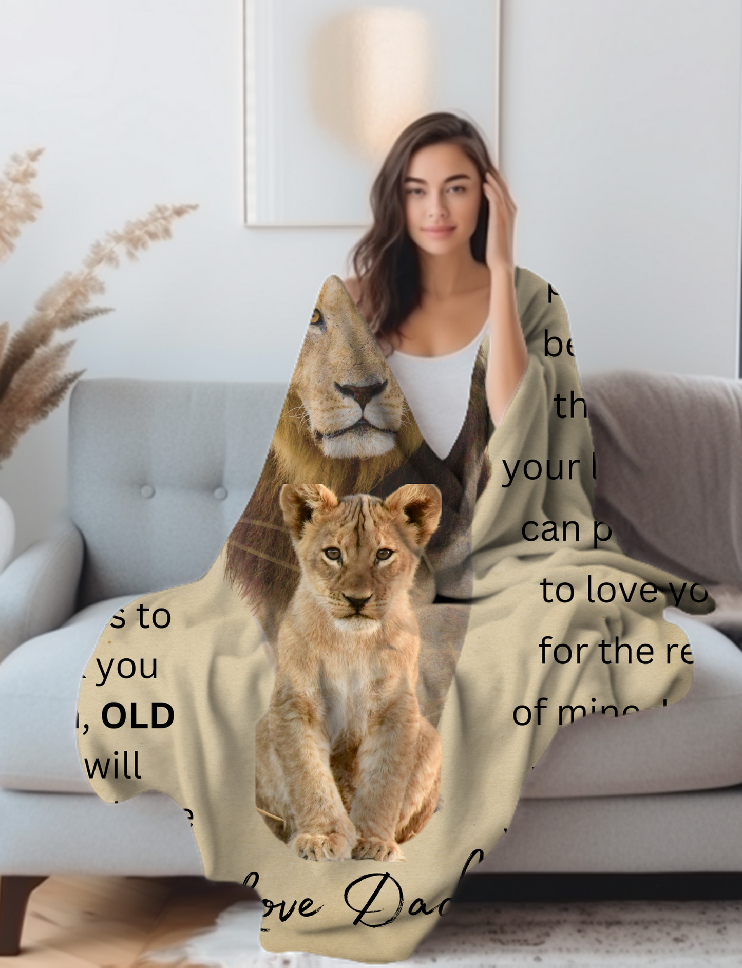 To My Daughter | This OLD LION |  Cozy Plush Fleece Blanket - 30x40