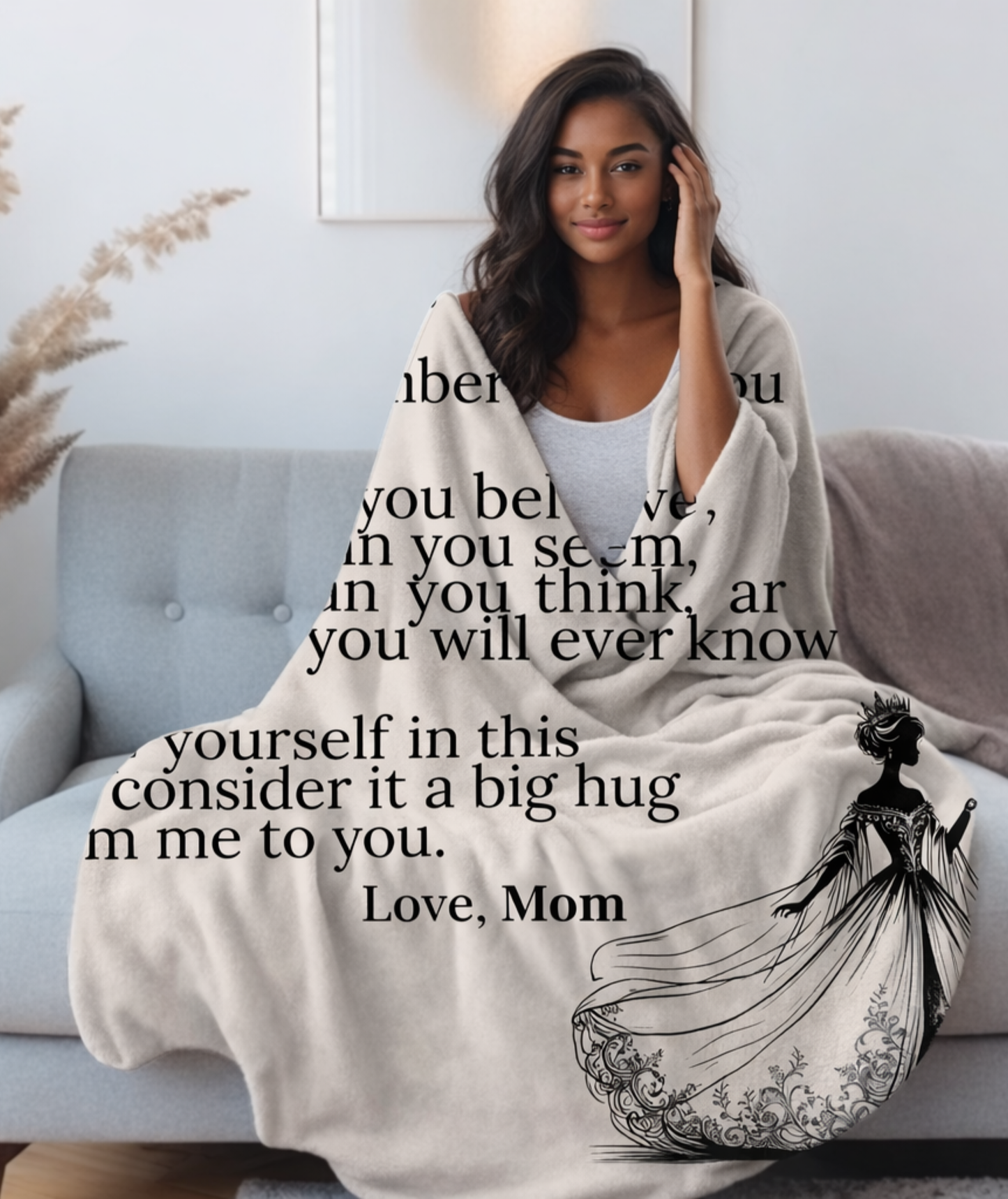 To My Daughter – Love From Mom Inspirational Blanket | Meaningful Gift for Daughter