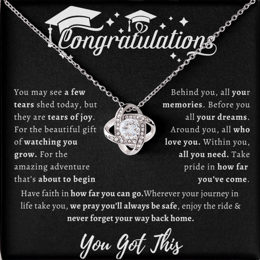 To My Daughter – Graduation Gift Necklace | You Got This Message Card Gift