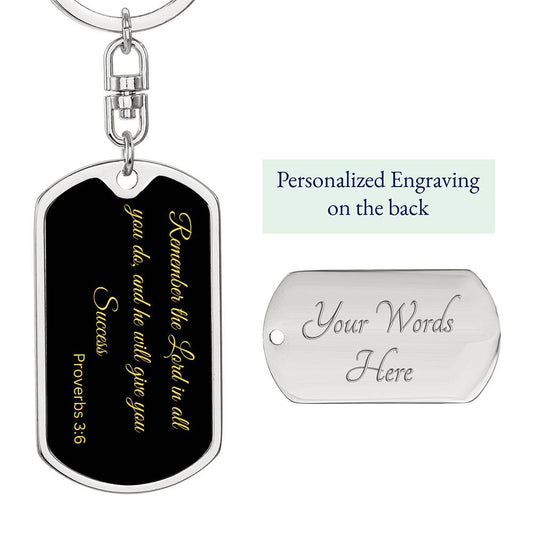 Remember the Lord | Personalized Dog Tag | Swivel Key Chain
