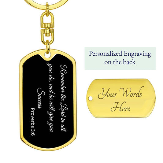 Remember the Lord | Personalized Dog Tag w/Swivel Key Chain