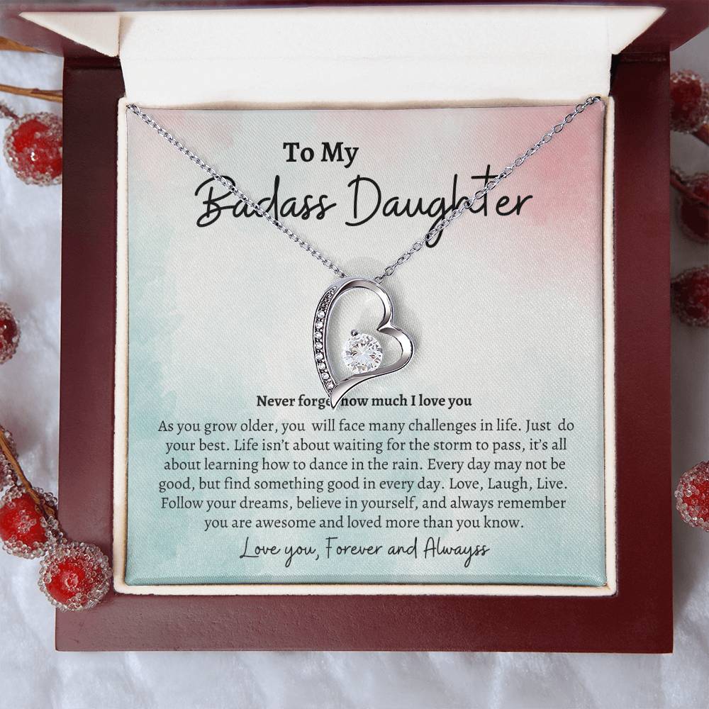 To My Badass Daughter | Forever Love Necklace