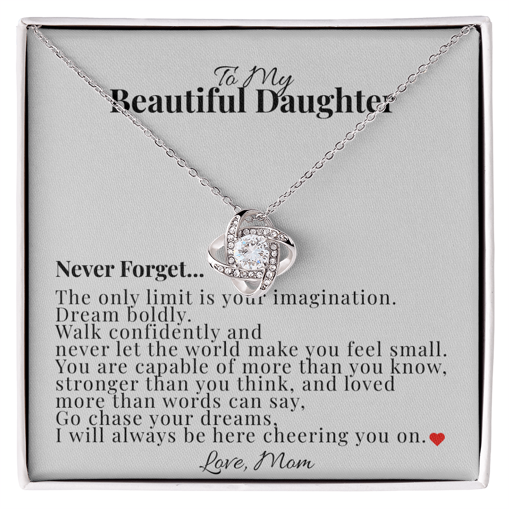 To My Daughter – Graduation Gift Necklace from Mom | Emotional Gift for Daughter