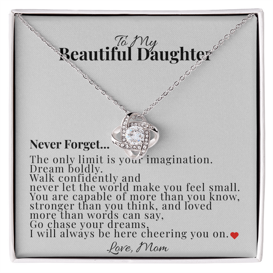 To My Daughter – Graduation Gift Necklace from Mom | Emotional Gift for Daughter