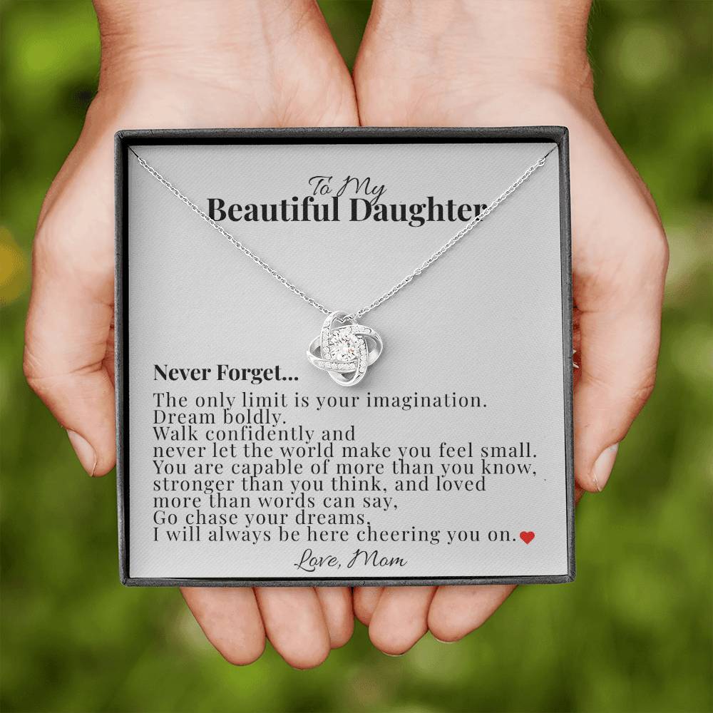 To My Daughter – Graduation Gift Necklace from Mom | Emotional Gift for Daughter