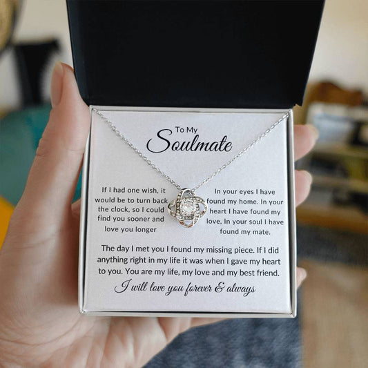 To my Soulmate  | My Best Friend | Love Knot Necklace