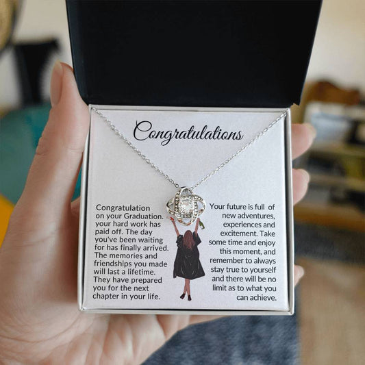 Congratulations | Your Graduation Day has arrived | Love Knot Necklace