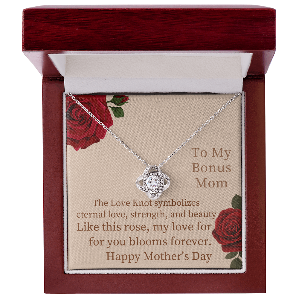 To My Bonus Mom- Love Knot Necklace