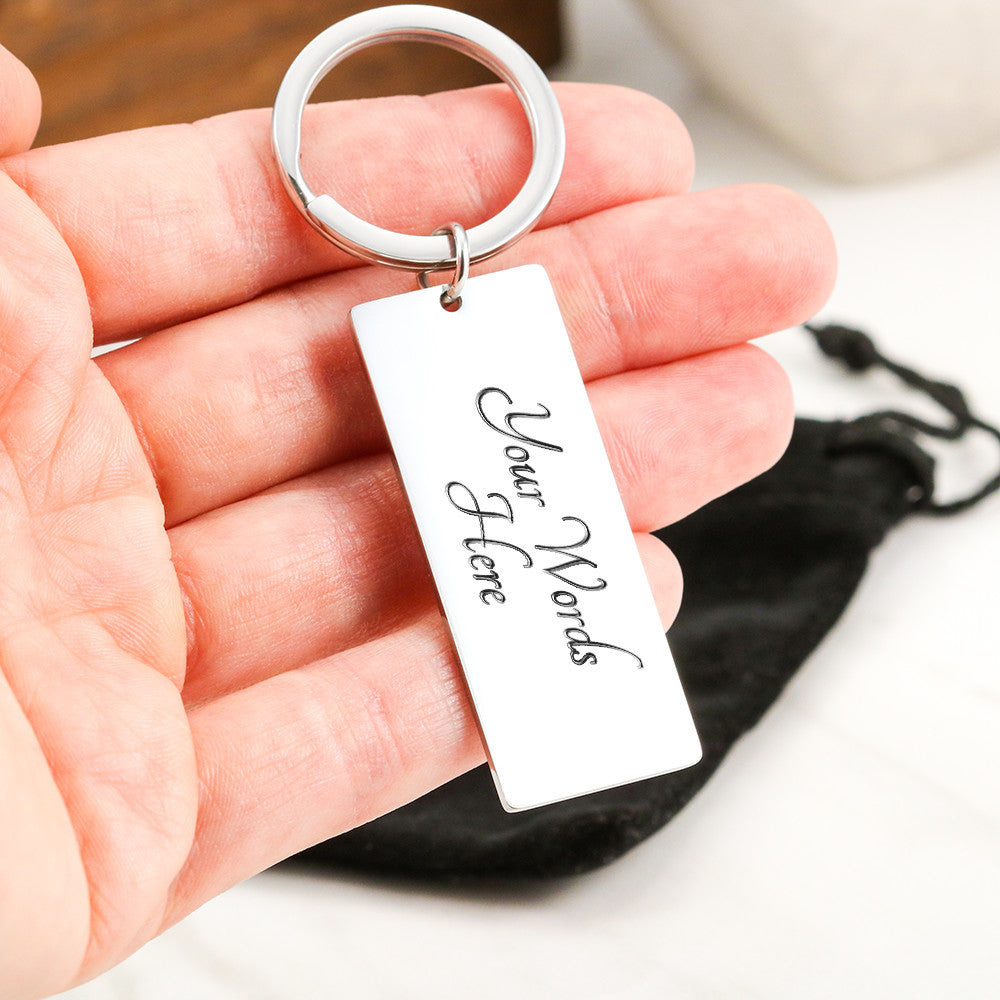 Personalized “To My Daughter” Engraved Keychain – Angel Message Gift