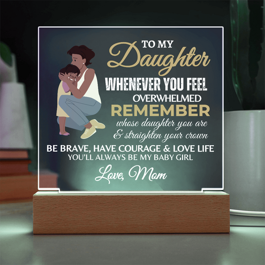 To My Daughter | Graduation Gift | Acrylic Square Plaque
