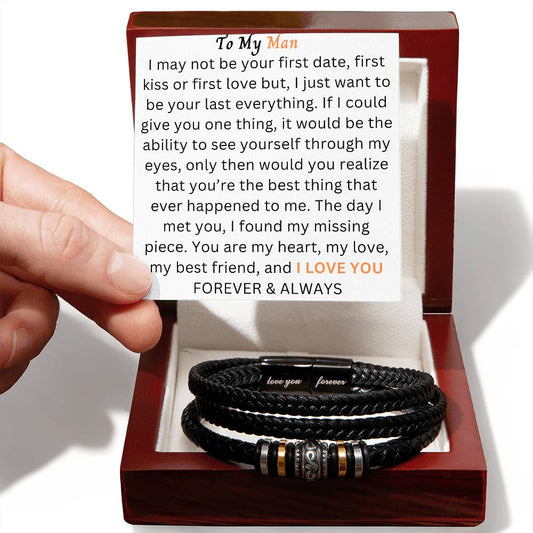 To My Man | Forever & Always |  "Love You Forever " Bracelet