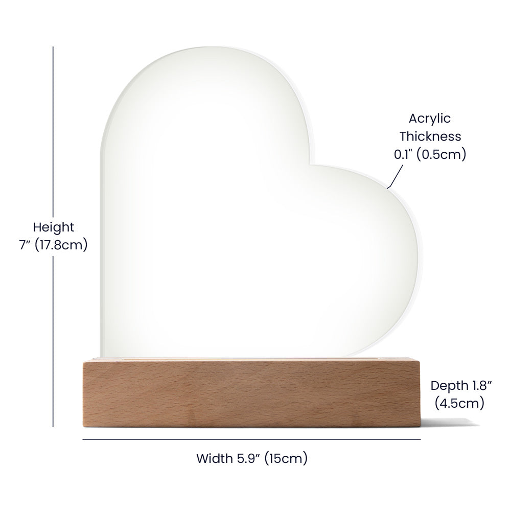 For the Most Beautiful Soul- Acrylid Heart Plaque
