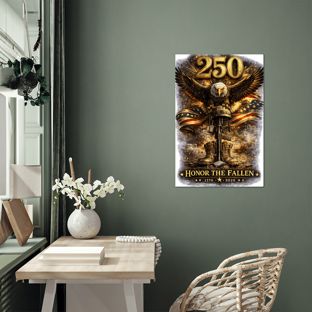 Honor the Fallen | America 250 Legacy Collection | Patriotic Eagle Metal Art Print