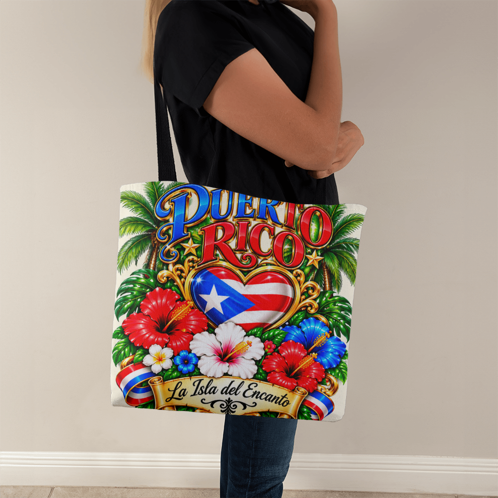 Puerto Rico “La Isla del Encanto” Tropical Heritage Tote Bag