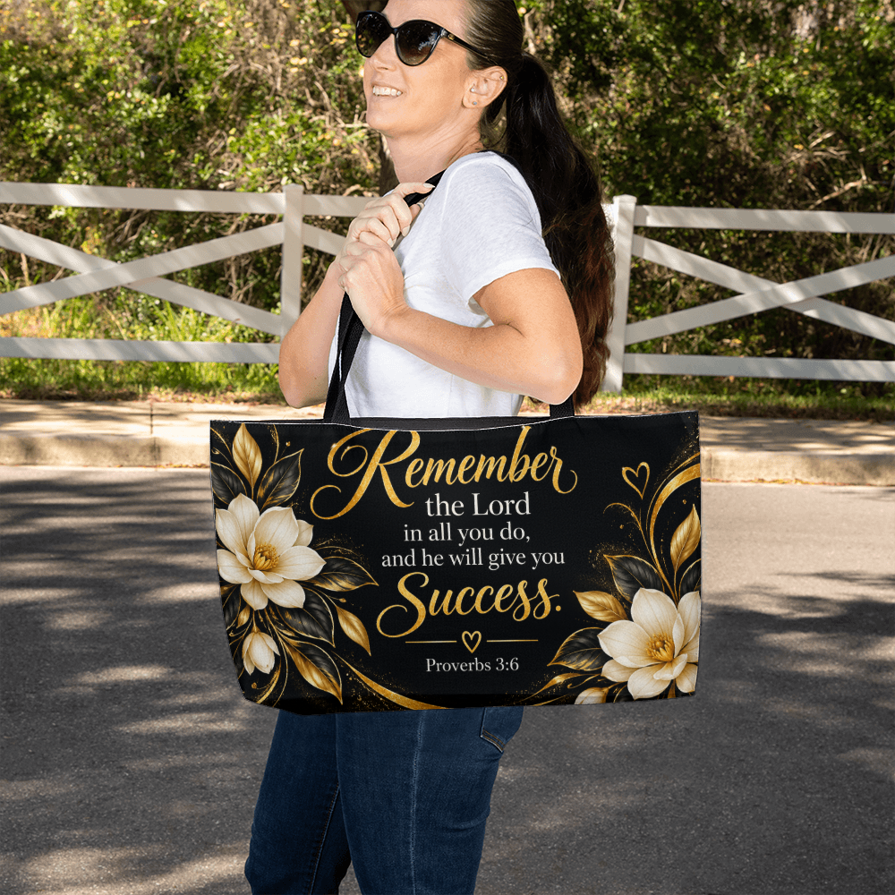 Remember the Lord | Proverbs 3:6 Inspirational Weekender Tote Bag