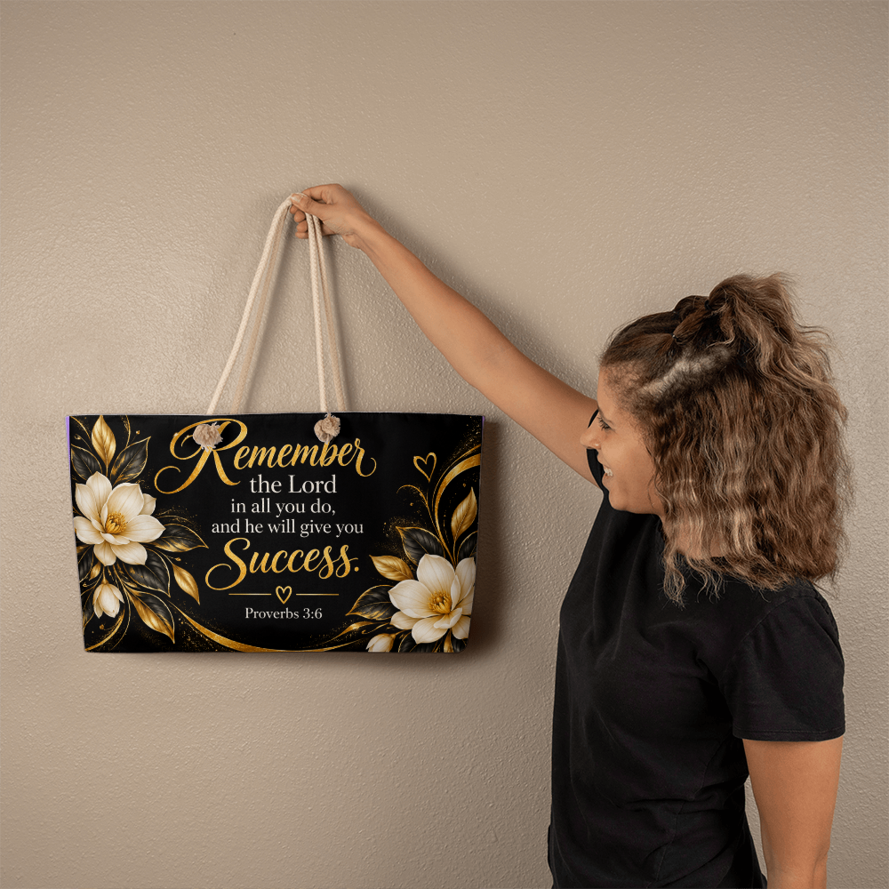Remember the Lord | Proverbs 3:6 Inspirational Weekender Tote Bag