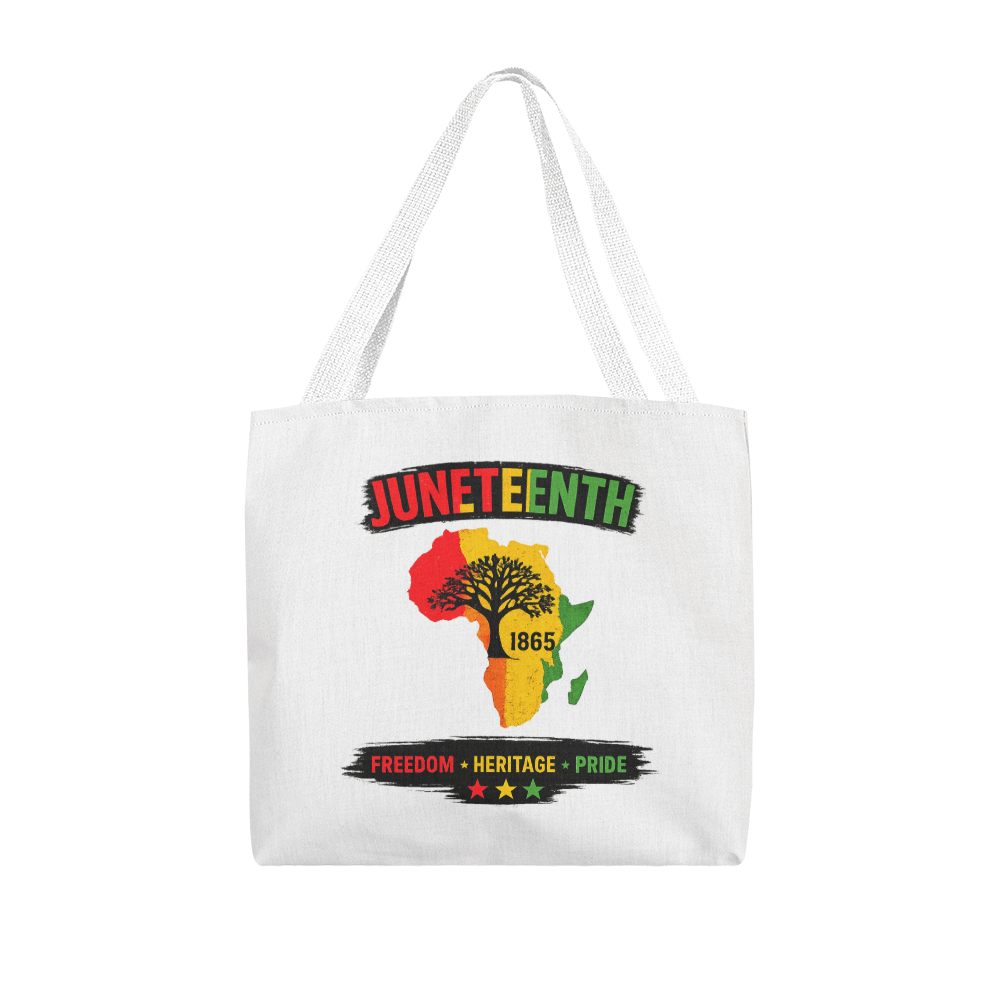 Juneteenth 1865 Freedom, Heritage, Pride, Tote Bag