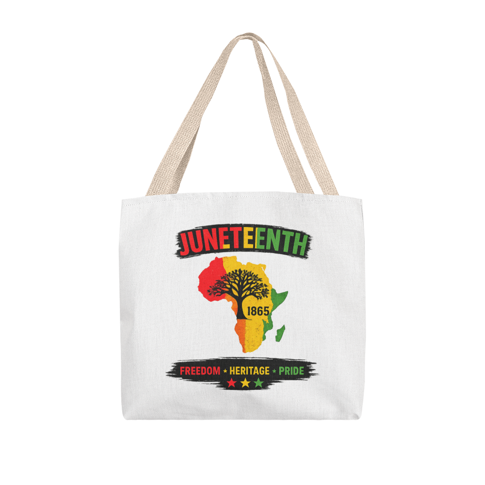 Juneteenth 1865 Freedom, Heritage, Pride, Tote Bag