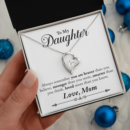 My Daughter | Braver Stronger Smarter - Forever Love Necklace