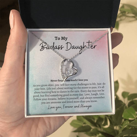 To My Badass Daughter | Forever Love Necklace