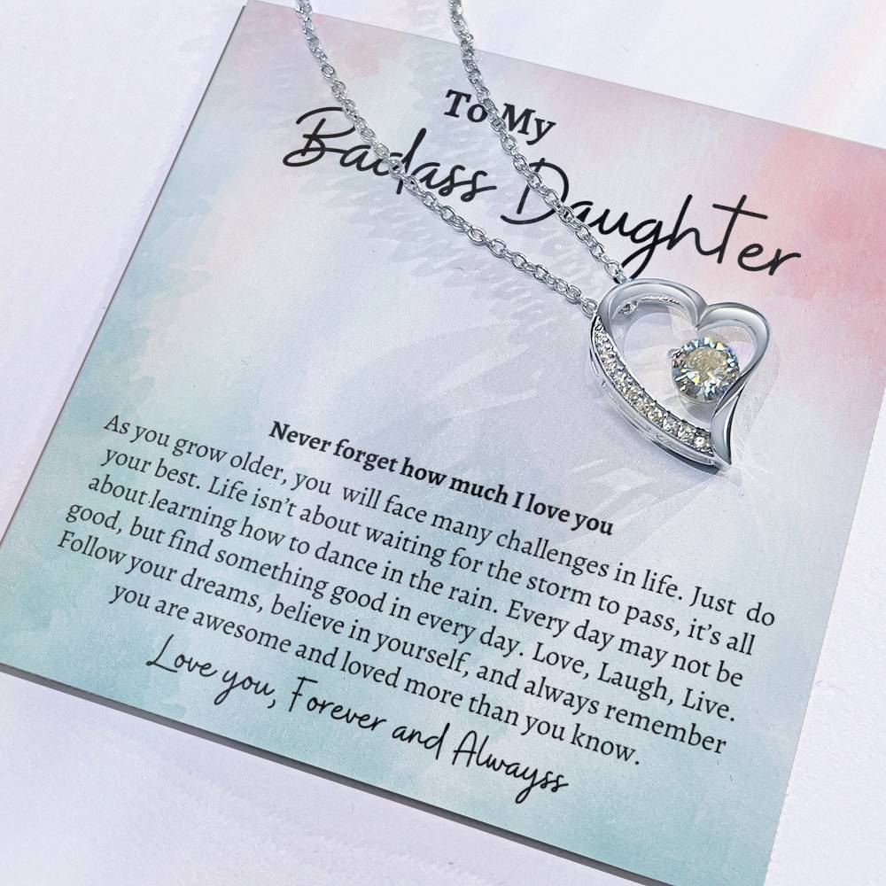 To My Badass Daughter | Forever Love Necklace