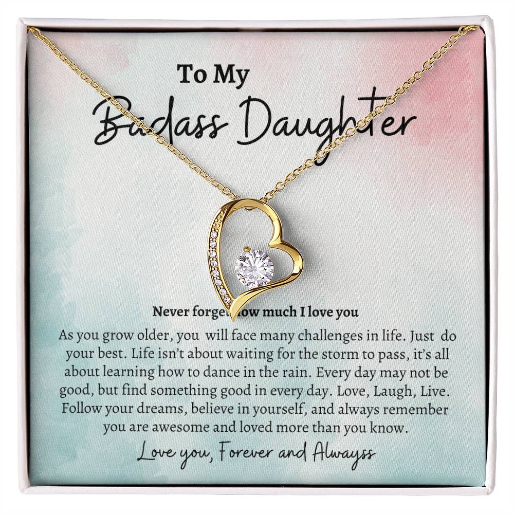 To My Badass Daughter | Forever Love Necklace