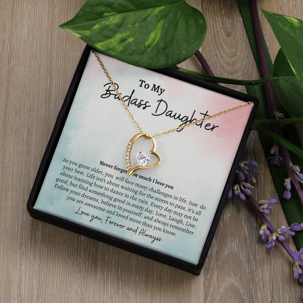 To My Badass Daughter | Forever Love Necklace