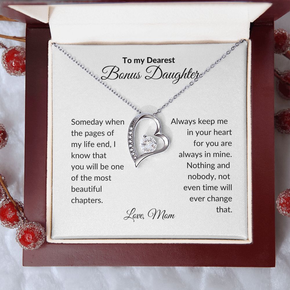To my Bonus Daughter, Forever love Necklace