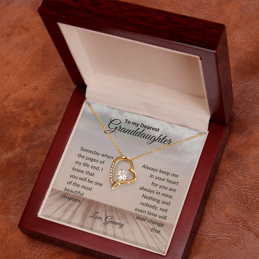 To My Granddaughter | Always In My Heart |  Forever Love Necklace.