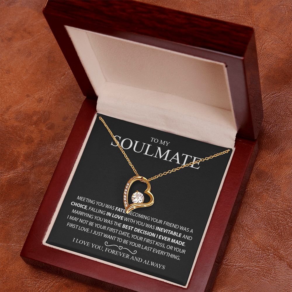 To My Soulmate | Meeting You Was Fate | Forever Love Necklace