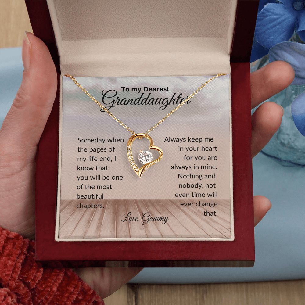 To My Granddaughter | Always In My Heart |  Forever Love Necklace.