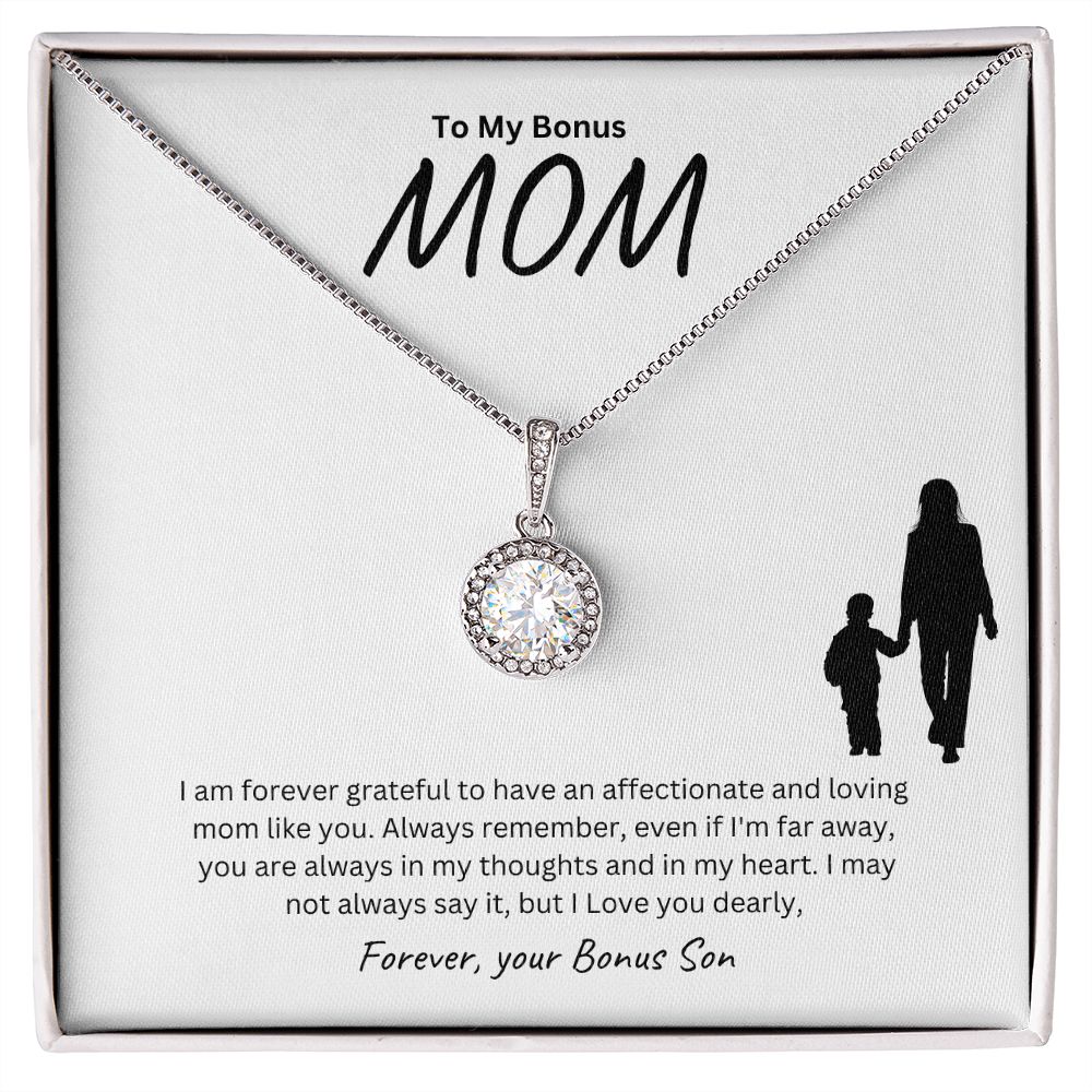 To my Bonus Mom, You're always in my heart Eternal Hope Necklace