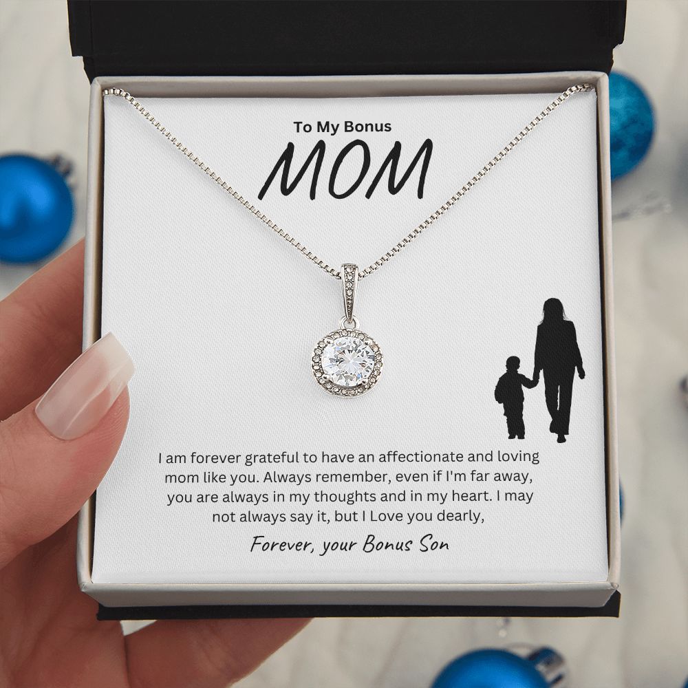 To my Bonus Mom, You're always in my heart Eternal Hope Necklace