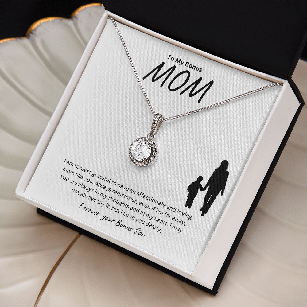 To my Bonus Mom, You're always in my heart Eternal Hope Necklace