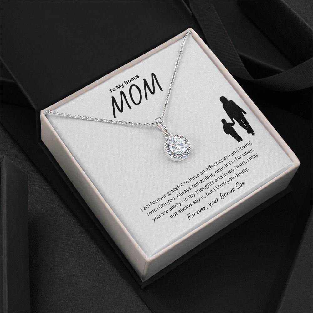To my Bonus Mom, You're always in my heart Eternal Hope Necklace